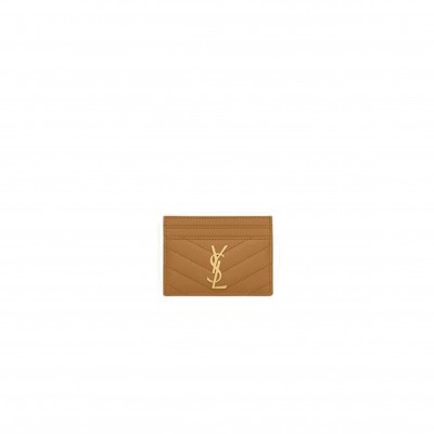 YSL CASSANDRE MATELASSÉ CARD CASE IN GRAIN DE POUDRE EMBOSSED LEATHER 423291BOW012516 (10.5*7.5*0.5cm)