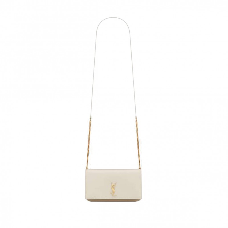 YSL CASSANDRE PHONE HOLDER WITH STRAP IN SMOOTH LEATHER 6350950U40J9207 (18*11*2.5cm)