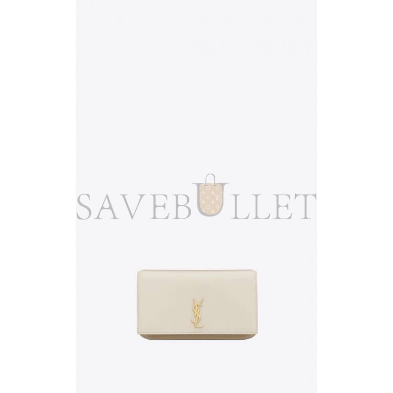 YSL CASSANDRE PHONE HOLDER WITH STRAP IN SMOOTH LEATHER 6350950U40J9207 (18*11*2.5cm)