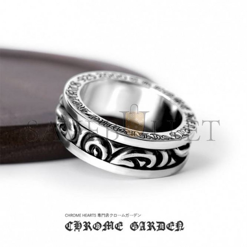 CHROME HEARTS SCROLL SPINNER RING