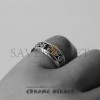 CHROME HEARTS SMALL SCROLL LABEL RING