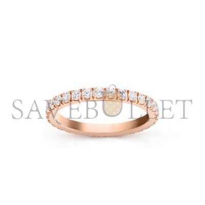 VAN CLEEF ARPELS FÉLICITÉ WEDDING BAND, 2.1 MM - ROSE GOLD, DIAMOND  VCARP7RH00