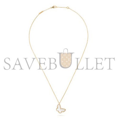 VAN CLEEF ARPELS SWEET ALHAMBRA BUTTERFLY PENDANT - YELLOW GOLD, MOTHER-OF-PEARL  VCARF69300