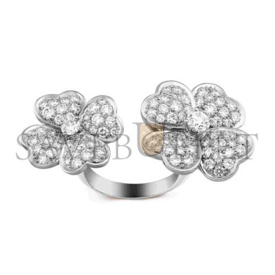 VAN CLEEF ARPELS COSMOS BETWEEN THE FINGER RING - WHITE GOLD, DIAMOND  VCARO6A800