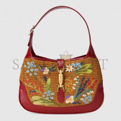 GUCCI JACKIE 1961 SMALL EMBROIDERED BAG 636706 2SXDG 9591  (39*31*4.5cm)