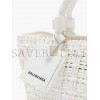 BALENCIAGA WHITE BISTROT XS  BRAIDED PVC TOTE BAG  BALENCIAGA  MATCHESFASHION US (34.4*19*-12cm)