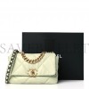 CHANEL LAMBSKIN QUILTED MEDIUM CHANEL 19 FLAP LIGHT GREEN GOLD HARDWARE (26*16*8cm)