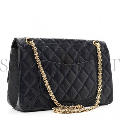 CHANEL CALFSKIN QUILTED 2.55 REISSUE 226 FLAP NAVY BLUE (27*17*9cm)