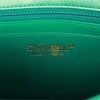 CHANEL MINI RECTANGULAR FLAP BAG GREEN IRIDESCENT QUILTED LAMBSKIN LIGHT GOLD HARDWARE (20*13*6cm)
