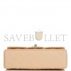 CHANEL SMALL CLASSIC DOUBLE FLAP BAG BEIGE CAVIAR GOLD HARDWARE (23*13*6cm)