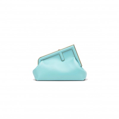 FENDI FIRST SMALL - TURQUOISE LEATHER BAG 8BP129ABVEF1JTX (26*18*9.5cm)