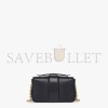 FENDI MINI BAGUETTE CHAIN - BLACK NAPPA LEATHER BAG 8BS045ACNXF15ZW (19*11.5*4cm)