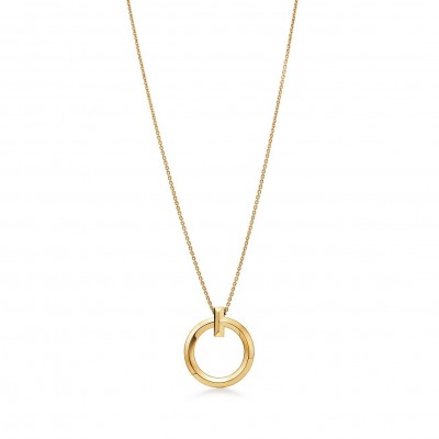 TIFFANY T T1 CIRCLE PENDANT IN ROSE GOLD, LARGE