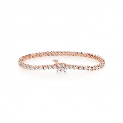 TIFFANY VICTORIA® TENNIS BRACELET IN ROSE GOLD WITH DIAMONDS