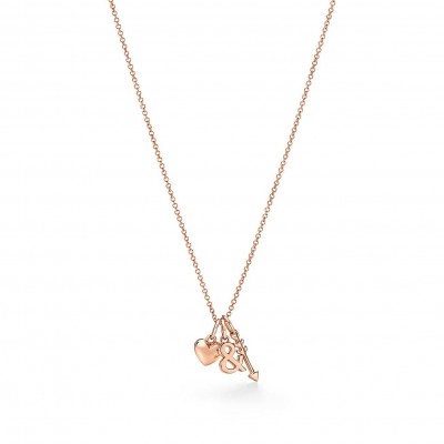 TIFFANY LOVE HEART AND ARROW PENDANT IN 18K ROSE GOLD