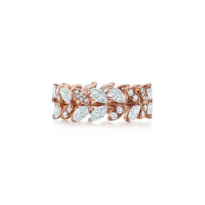 TIFFANY VICTORIA® DIAMOND VINE BAND RING IN 18K ROSE GOLD