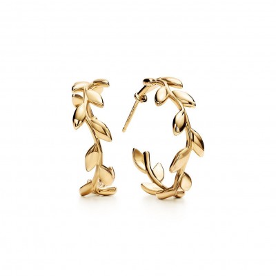 TIFFANY  PALOMA PICASSO® OLIVE LEAF HOOP EARRINGS