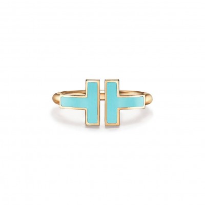 TIFFANY T TURQUOISE WIRE RING IN 18K GOLD