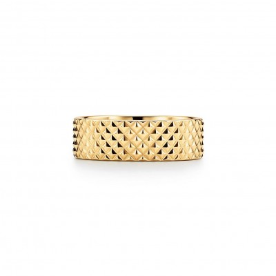 TIFFANY DIAMOND POINT WIDE RING IN 18K GOLD	