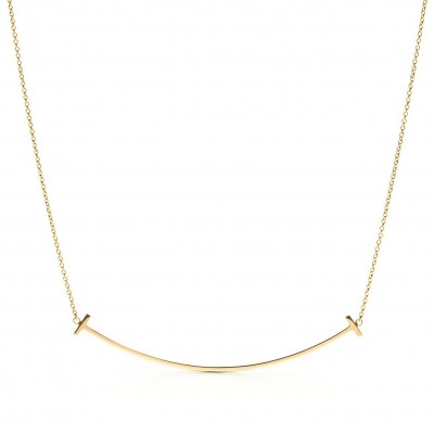 TIFFANY T SMILE PENDANT IN YELLOW GOLD, LARGE