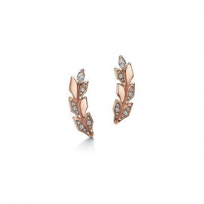 TIFFANY VICTORIA® VINE CLIMBER EARRINGS IN ROSE GOLD WITH DIAMONDS