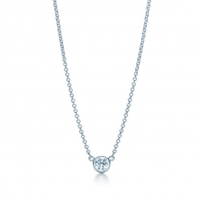 TIFFANY  ELSA PERETTI® DIAMONDS BY THE YARD® SINGLE DIAMOND PENDANT IN PLATINUM