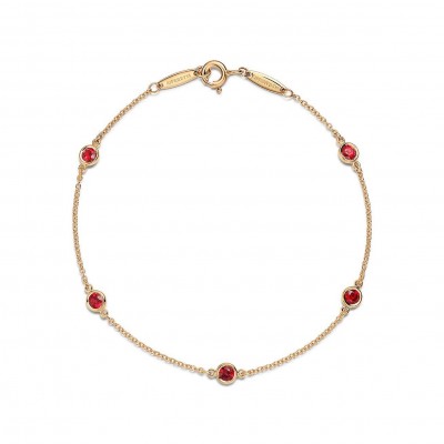 TIFFANY ELSA PERETTI® COLOR BY THE YARD BRACELET IN YELLOW GOLD WITH RUBIES
