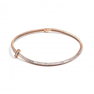 TIFFANY T T1 DIAMOND NECKLACE IN 18K ROSE GOLD