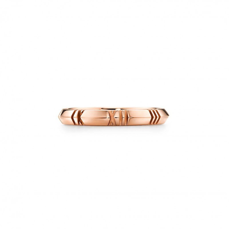 TIFFANY&CO.ATLAS® X CLOSED NARROW RING IN ROSE GOLD, 3 MM WIDE 67788532