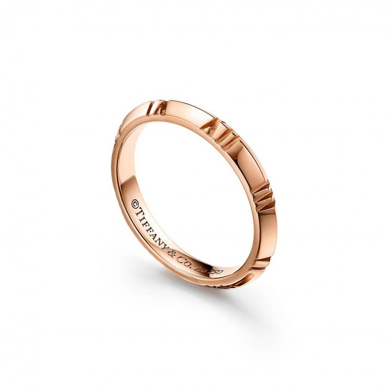 TIFFANY&CO.ATLAS® X CLOSED NARROW RING IN ROSE GOLD, 3 MM WIDE 67788532