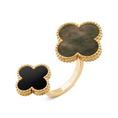 VAN CLEEF  ARPELS MAGIC ALHAMBRA BETWEEN THE FINGER RING - YELLOW GOLD, MOTHER-OF-PEARL, ONYX  VCARN05700