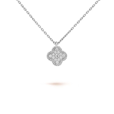 VAN CLEEF ARPELS SWEET ALHAMBRA PENDANT - WHITE GOLD, DIAMOND  VCARO85900