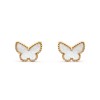 VAN CLEEF ARPELS SWEET ALHAMBRA BUTTERFLY EARSTUDS - YELLOW GOLD, MOTHER-OF-PEARL  VCARN5JM00