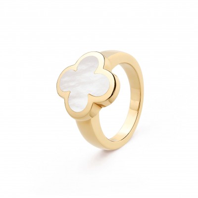 VAN CLEEF ARPELS PURE ALHAMBRA RING - YELLOW GOLD, MOTHER-OF-PEARL  VCARA35900