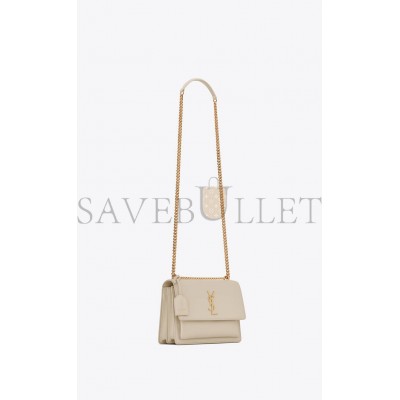 YSL SUNSET MEDIUM CHAIN BAG IN SMOOTH LEATHER 442906D420W9207 (22*16*6.5cm)