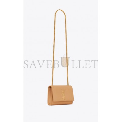 YSL KATE SMALL CHAIN BAG IN GRAIN DE POUDRE EMBOSSED LEATHER 469390BOW0W7019 (20*12.5*5cm)