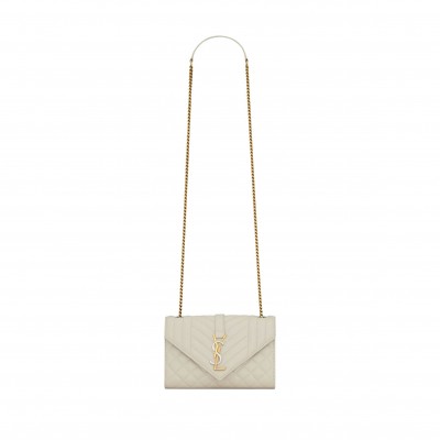 YSL SMALL ENVELOPE IN MIX MATELASS&EACUTE; LEATHER 600195AABZO9290 (21*13*6cm)