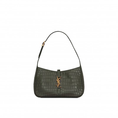 YSL LE 5 A 7 IN CROCODILE-EMBOSSED LEATHER 657228DZE0W3045 (23*16*6.5cm)