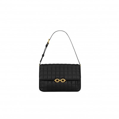 YSL LE MAILLON SATCHEL IN QUILTED LAMBSKIN 737354AABVP1000 (24*14*6.5cm)